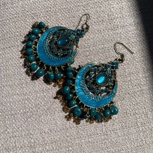 Blue desi earrings